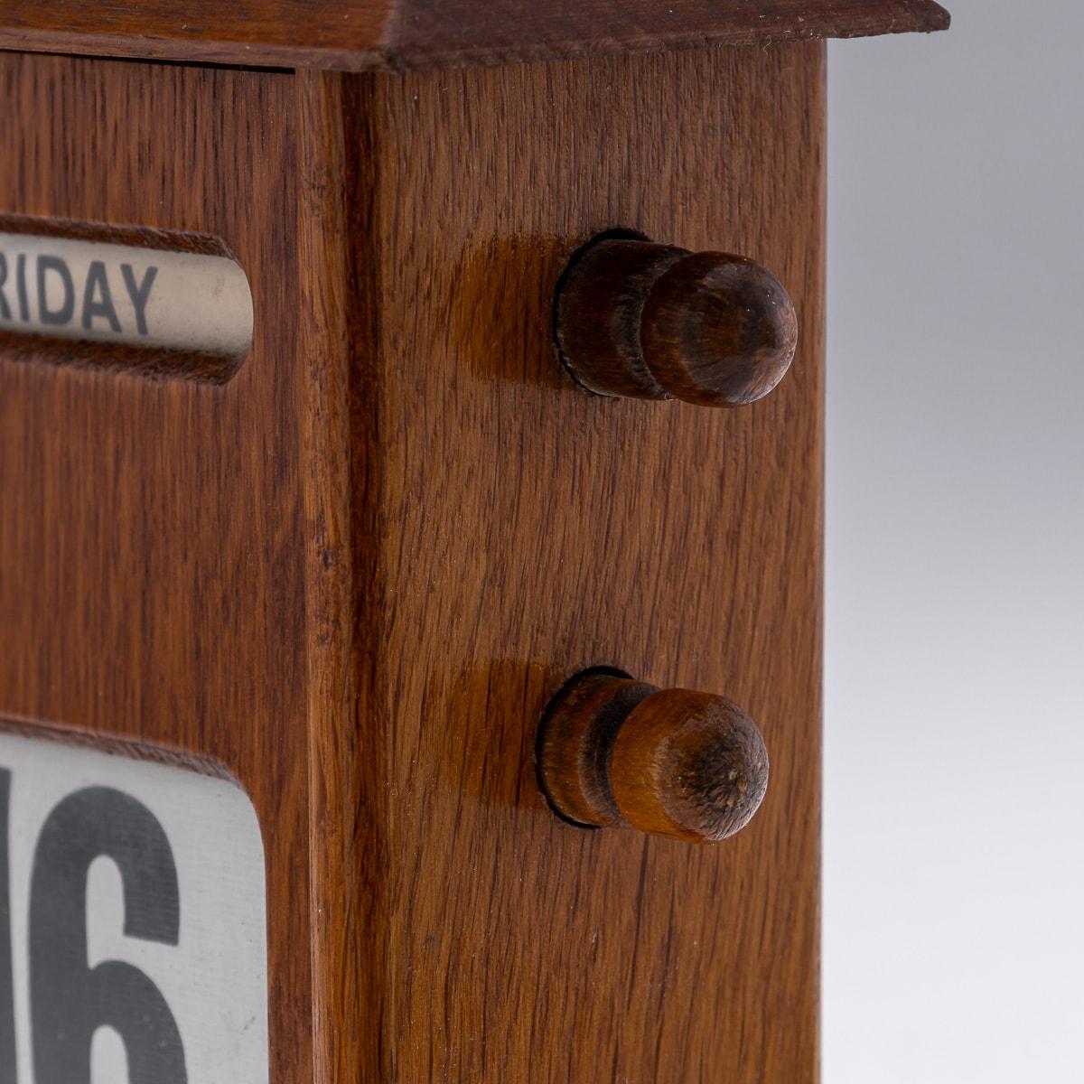 Antique 20th Century Fruitwood Perpetual Desk Calendar c.1900 8