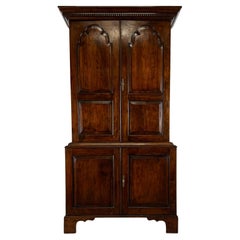 Armoire géorgienne ancienne du 20ème siècle en bois fruitier ( REF AF-3610 )
