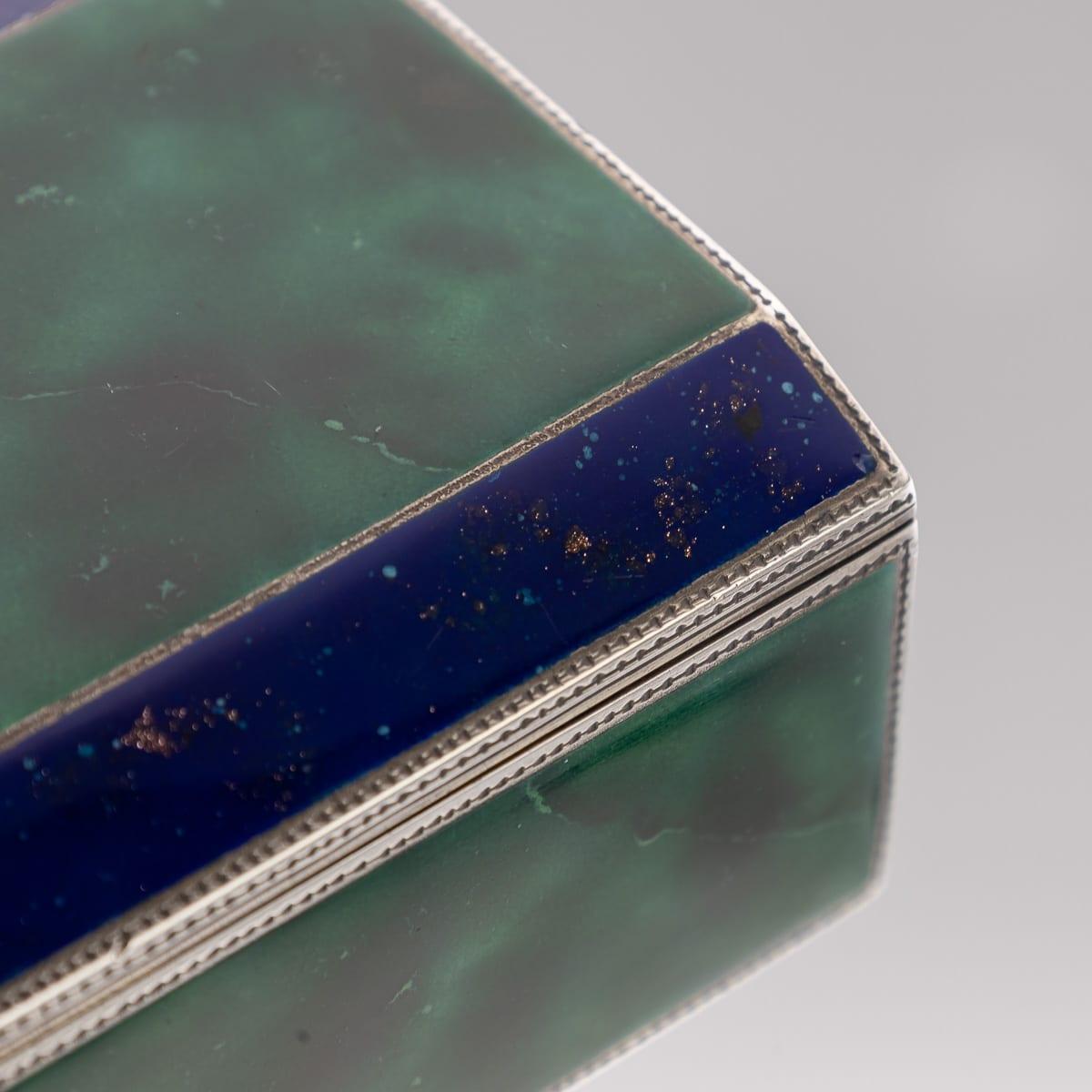 Antique 20th Century German Solid Silver & Enamel Cigarette Box c.1900 For Sale 9