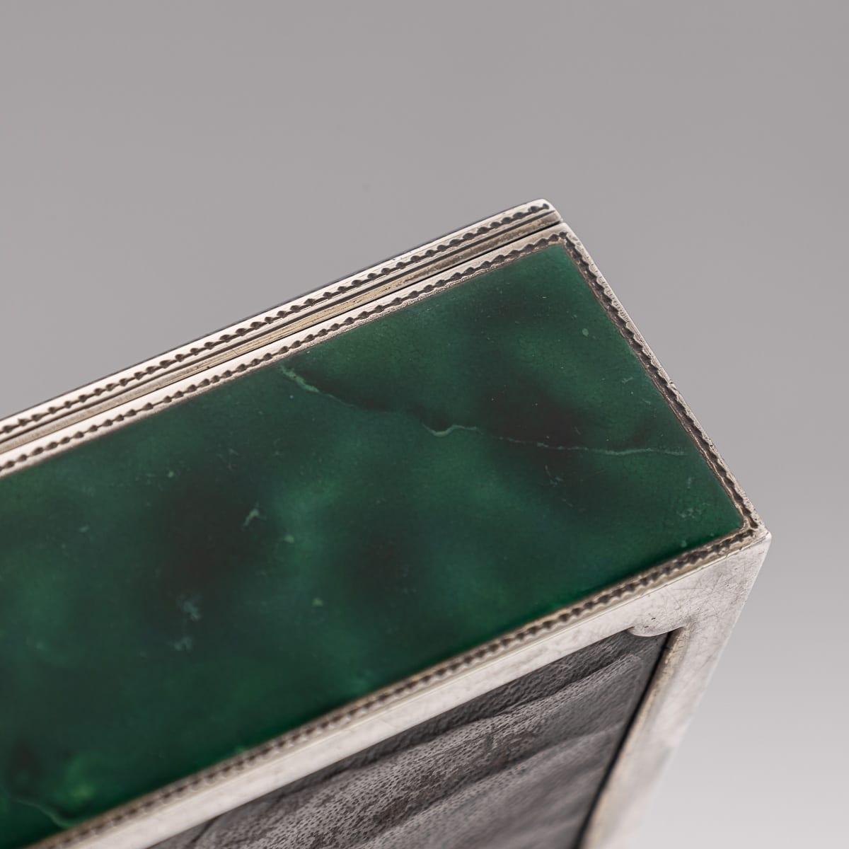 Antique 20th Century German Solid Silver & Enamel Cigarette Box c.1900 For Sale 11