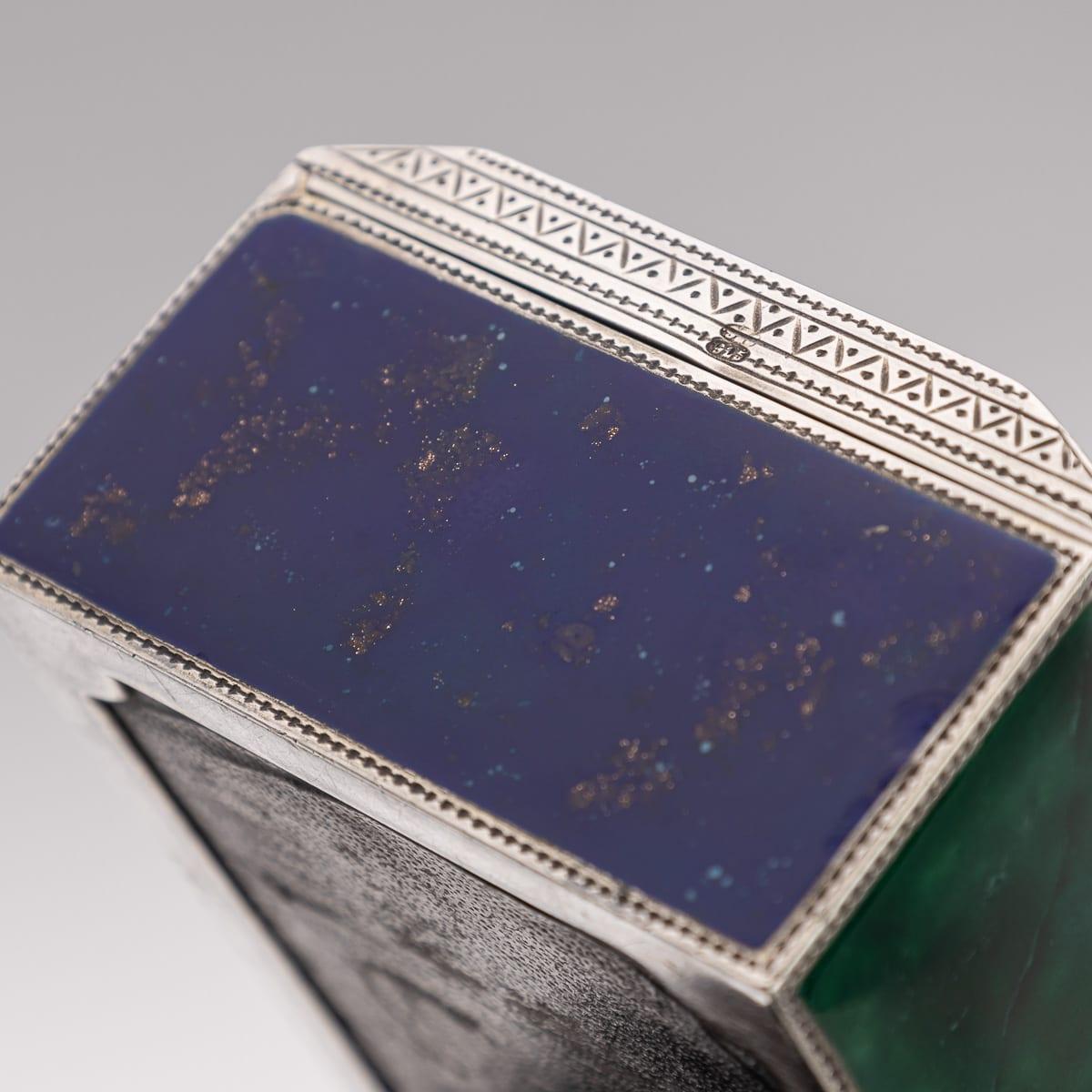 Antique 20th Century German Solid Silver & Enamel Cigarette Box c.1900 For Sale 14