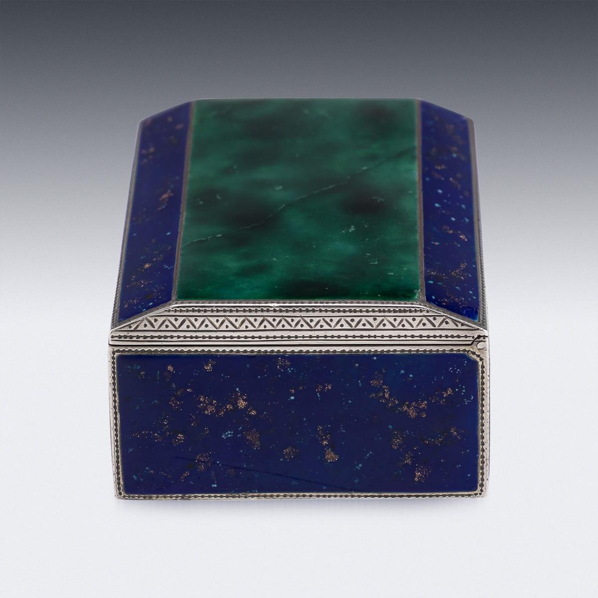 Antique 20th Century German Solid Silver & Enamel Cigarette Box c.1900 In Good Condition For Sale In Royal Tunbridge Wells, Kent