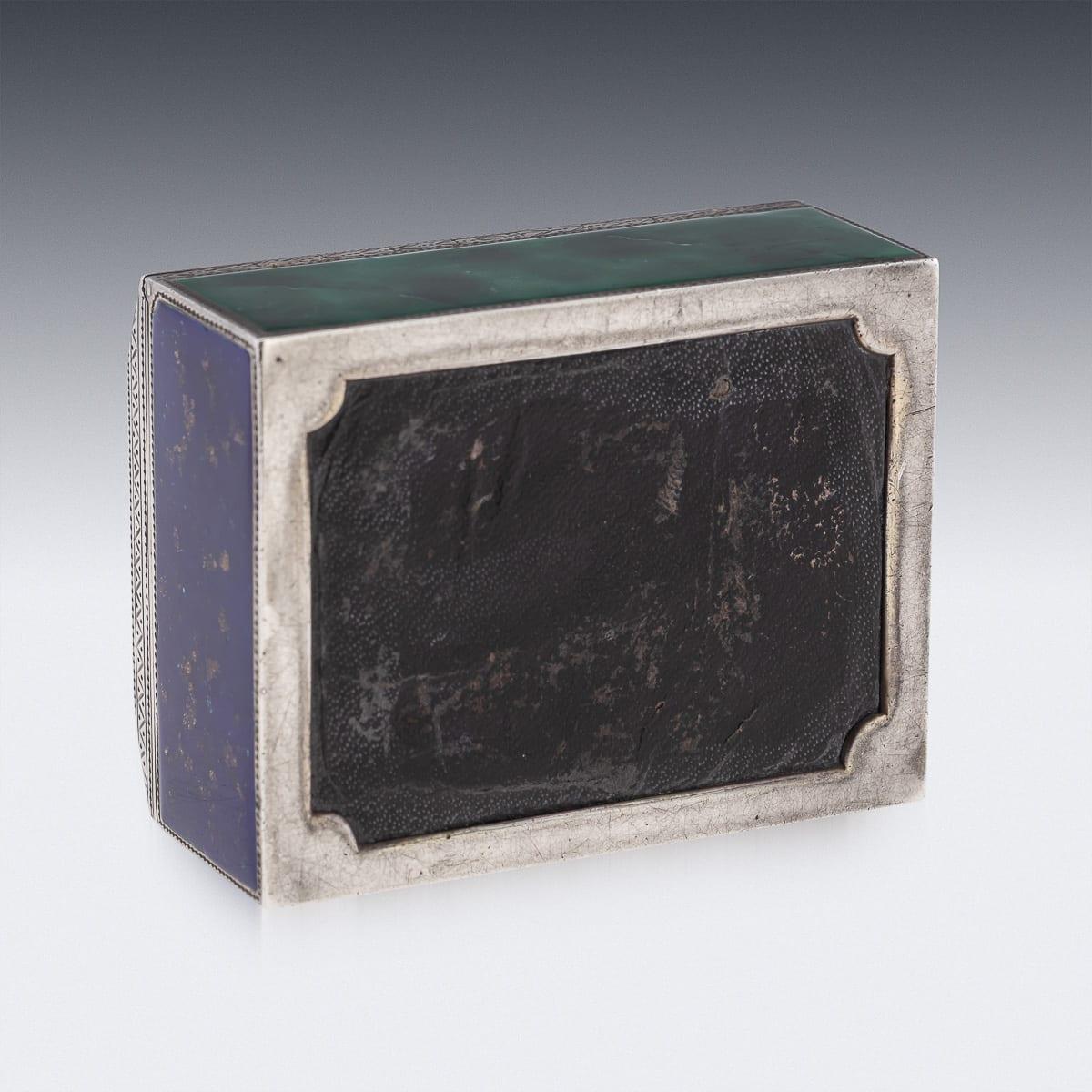 Antique 20th Century German Solid Silver & Enamel Cigarette Box c.1900 For Sale 4