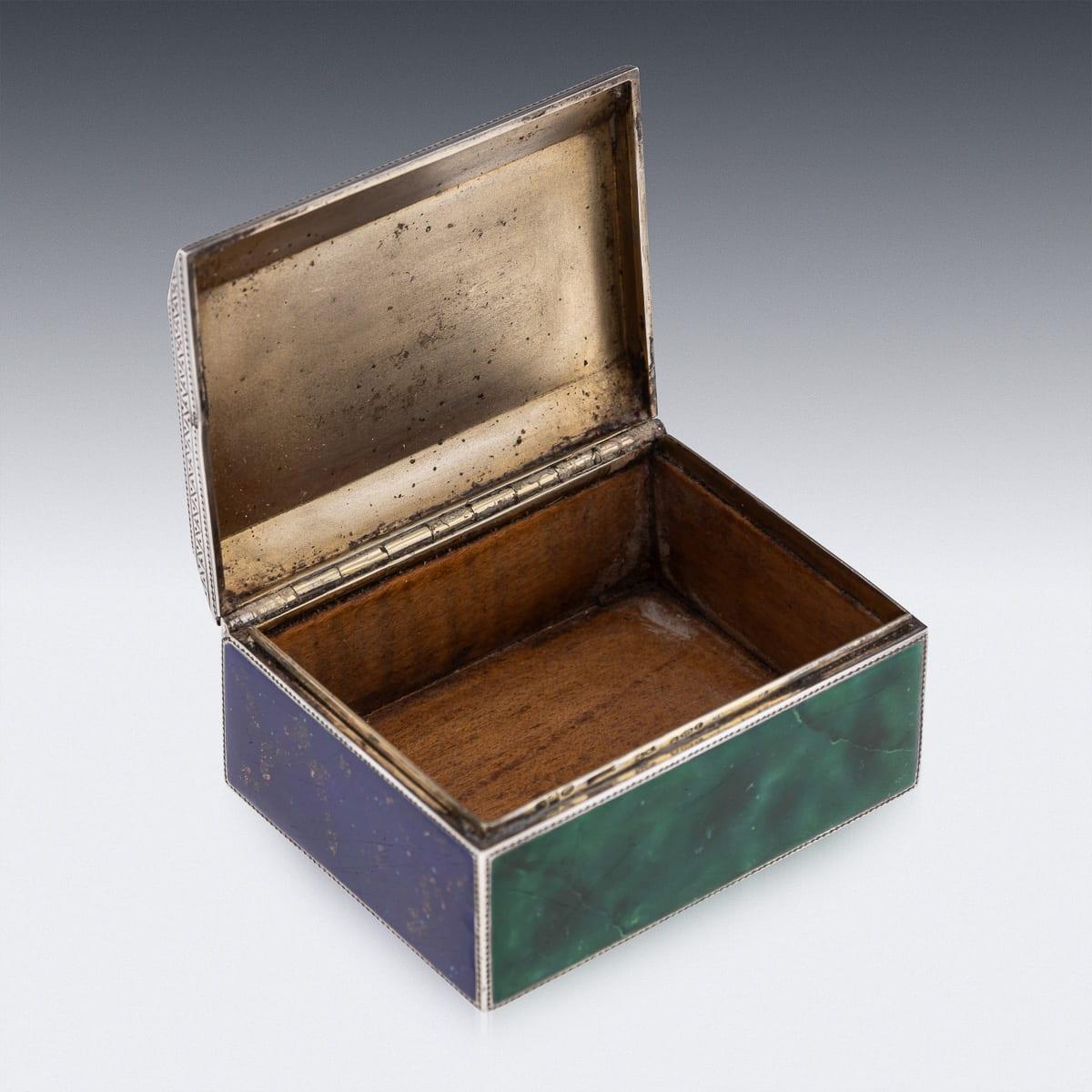 Antique 20th Century German Solid Silver & Enamel Cigarette Box c.1900 For Sale 5