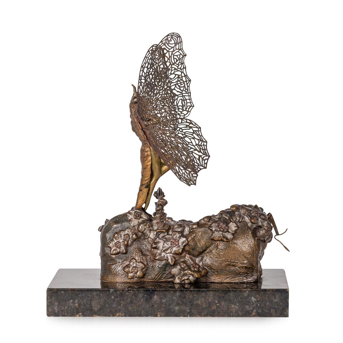Butterfly antique du 20ème siècle en bronze doré par Carl Kauba (1865-1922) en vente 4