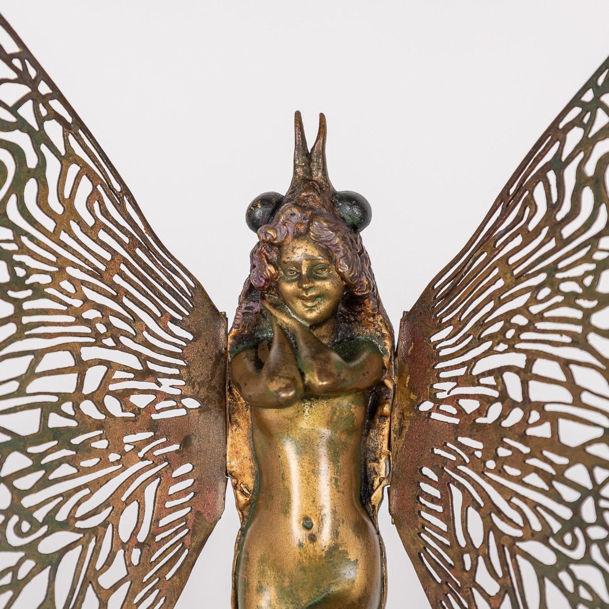 Antique 20th Century Gilt Bronze Butterfly By Carl Kauba (1865-1922) For Sale 6