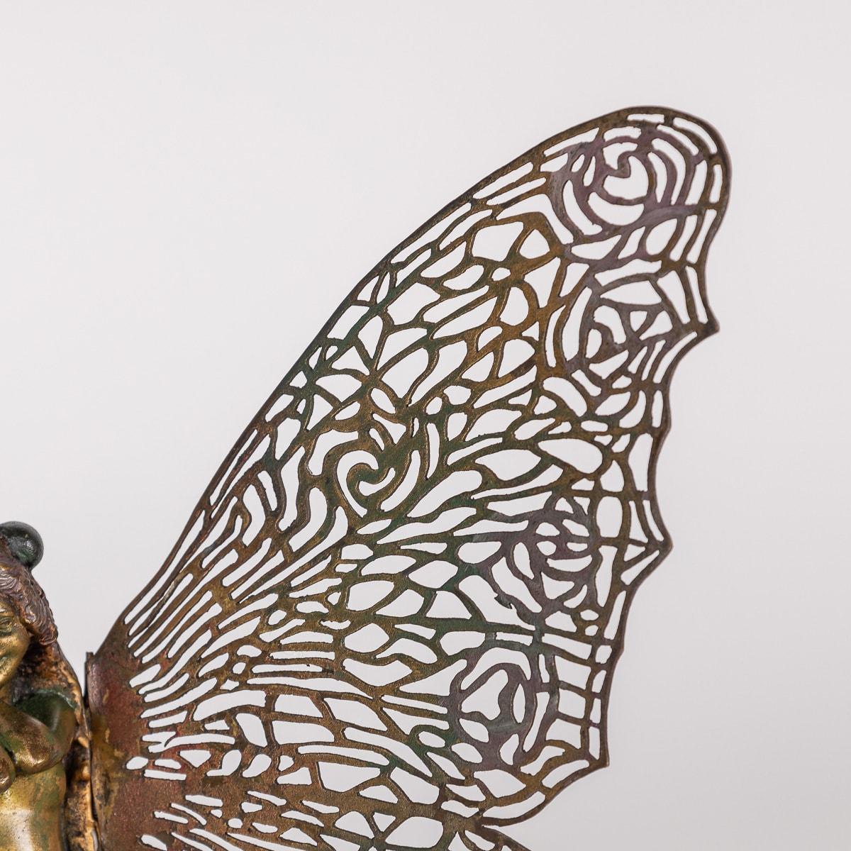 Butterfly antique du 20ème siècle en bronze doré par Carl Kauba (1865-1922) en vente 9