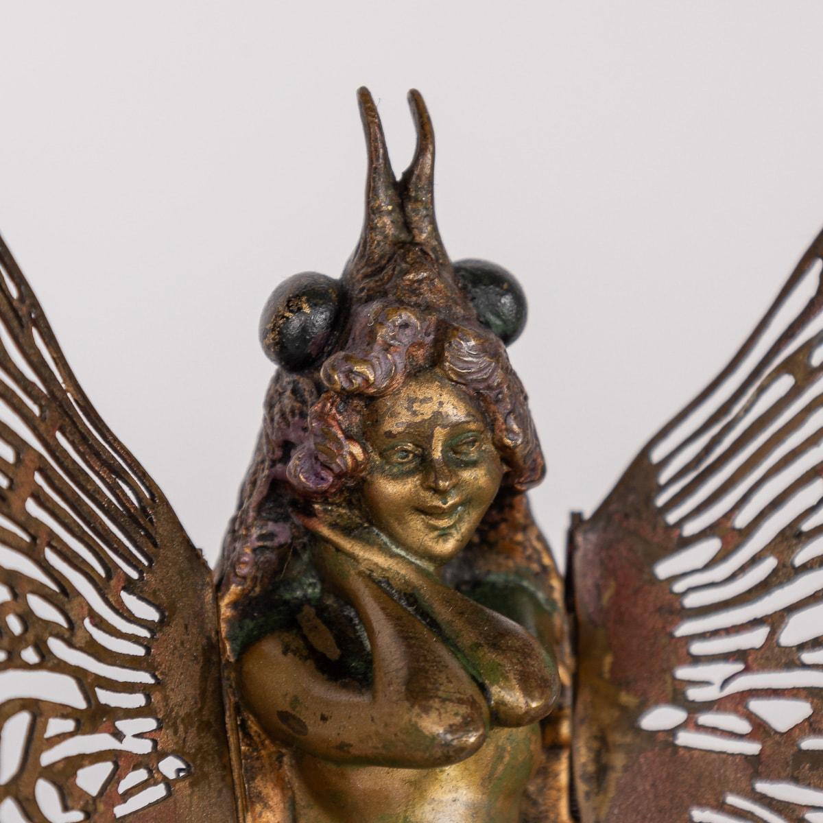 Antique 20th Century Gilt Bronze Butterfly By Carl Kauba (1865-1922) For Sale 11