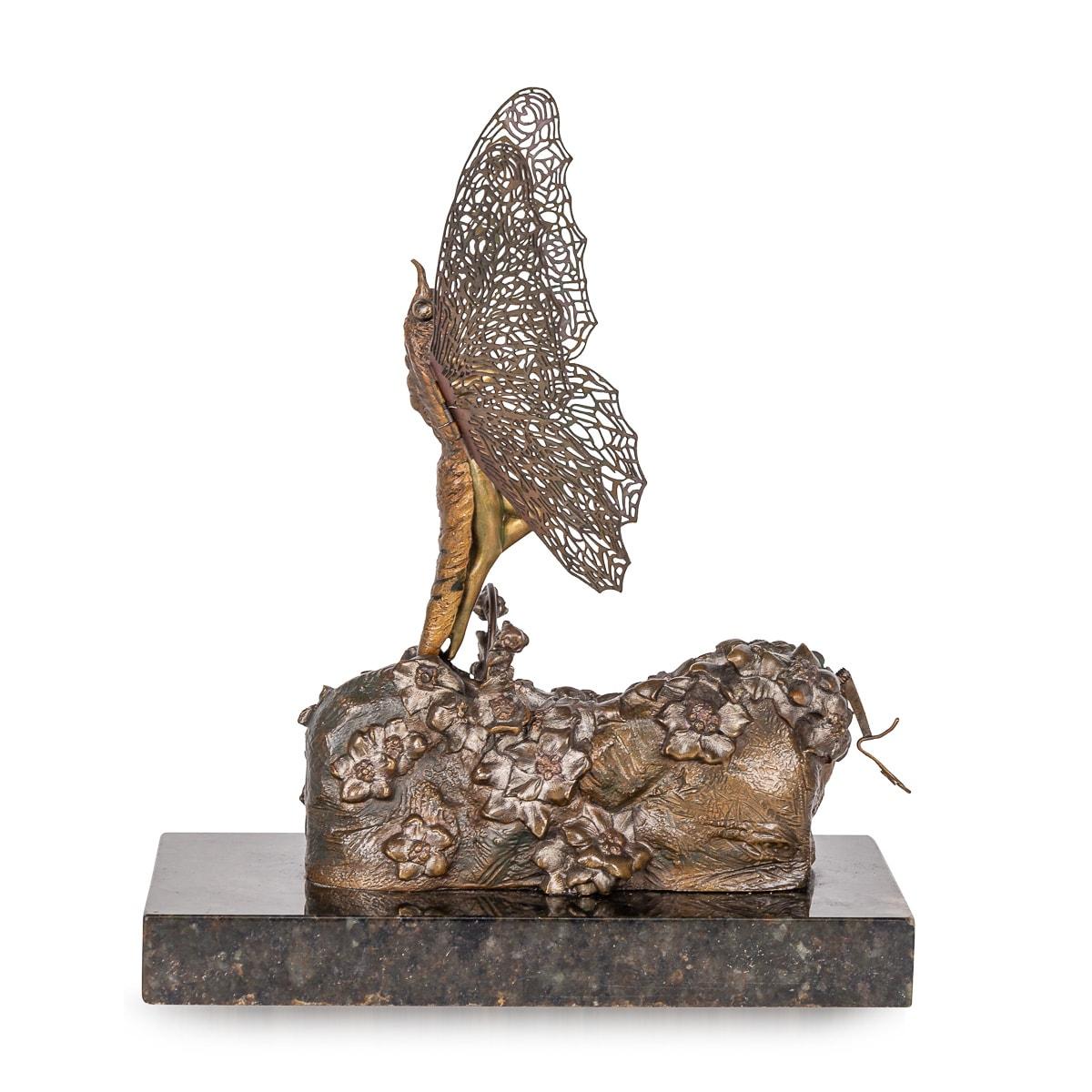 Antiker Schmetterling aus vergoldeter Bronze des 20. Jahrhunderts von Carl Kauba (1865-1922) im Angebot 1