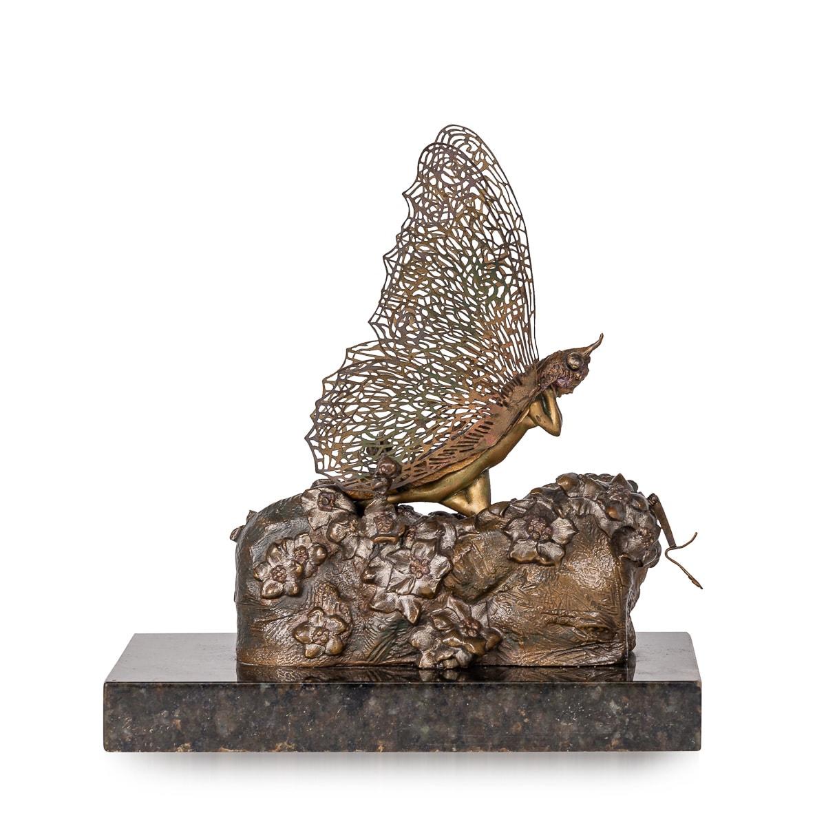 Butterfly antique du 20ème siècle en bronze doré par Carl Kauba (1865-1922) en vente 1