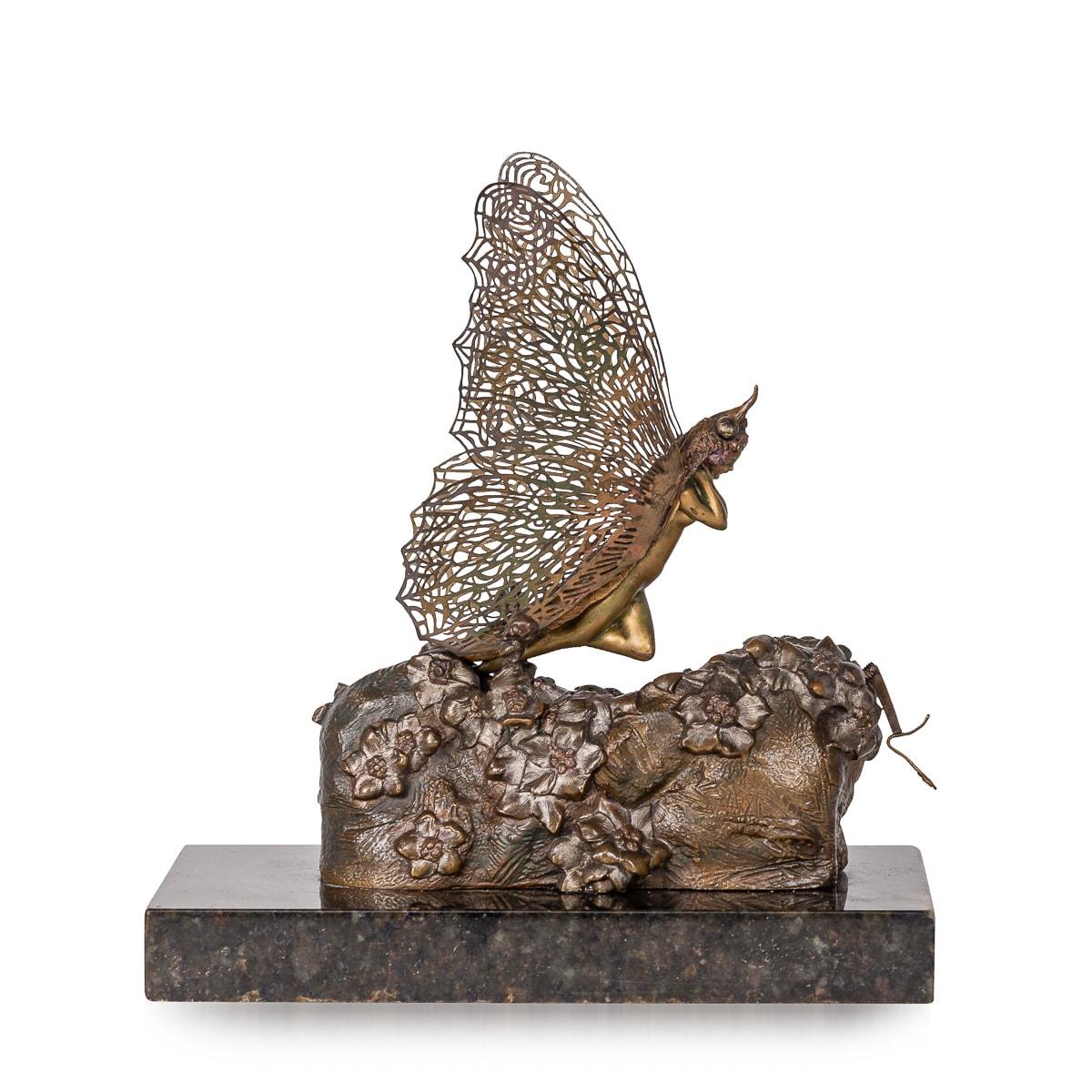 Butterfly antique du 20ème siècle en bronze doré par Carl Kauba (1865-1922) en vente 2