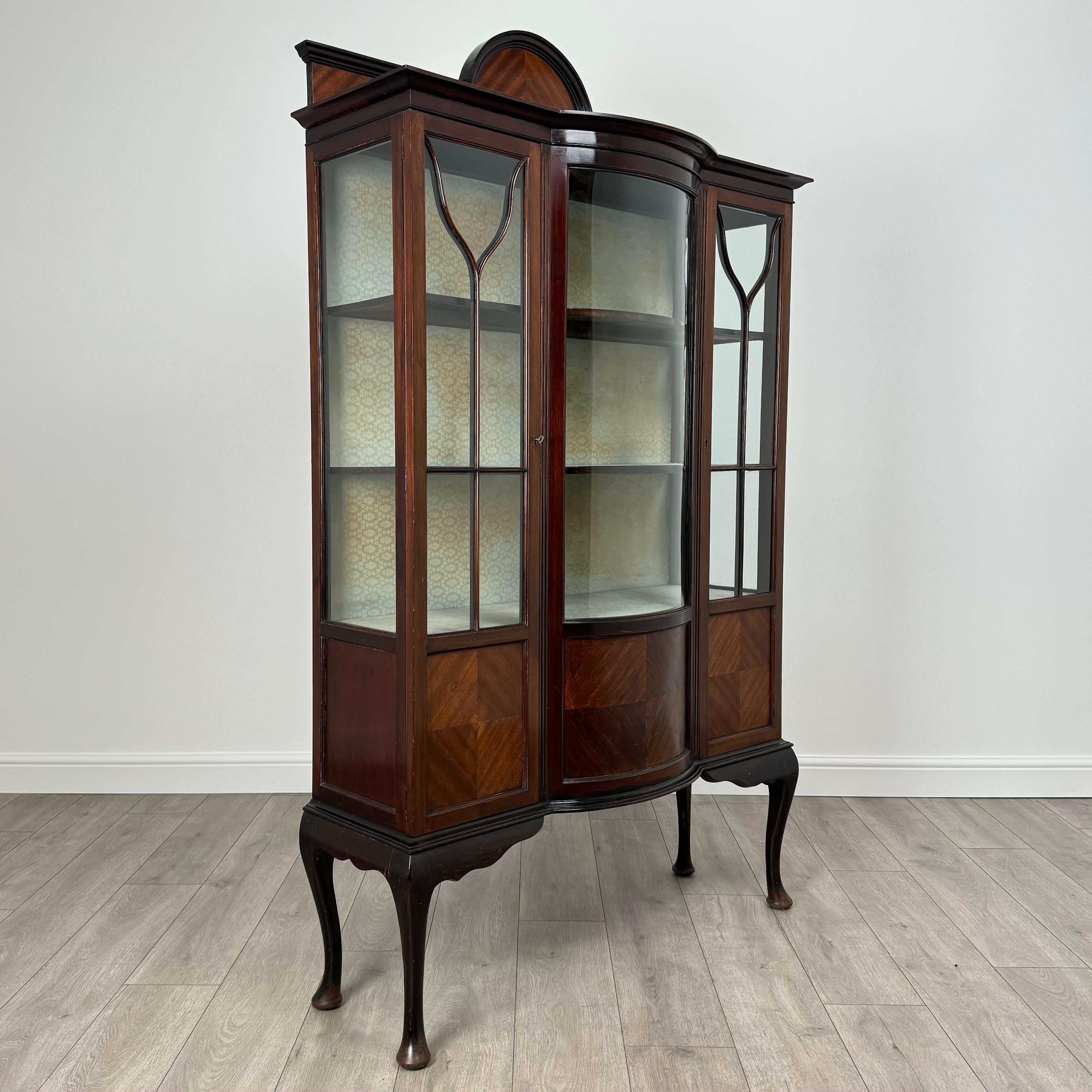 Antique 20th Century Glazed Display Cabinet In Mahogany ( REF AF-3547 ) 4