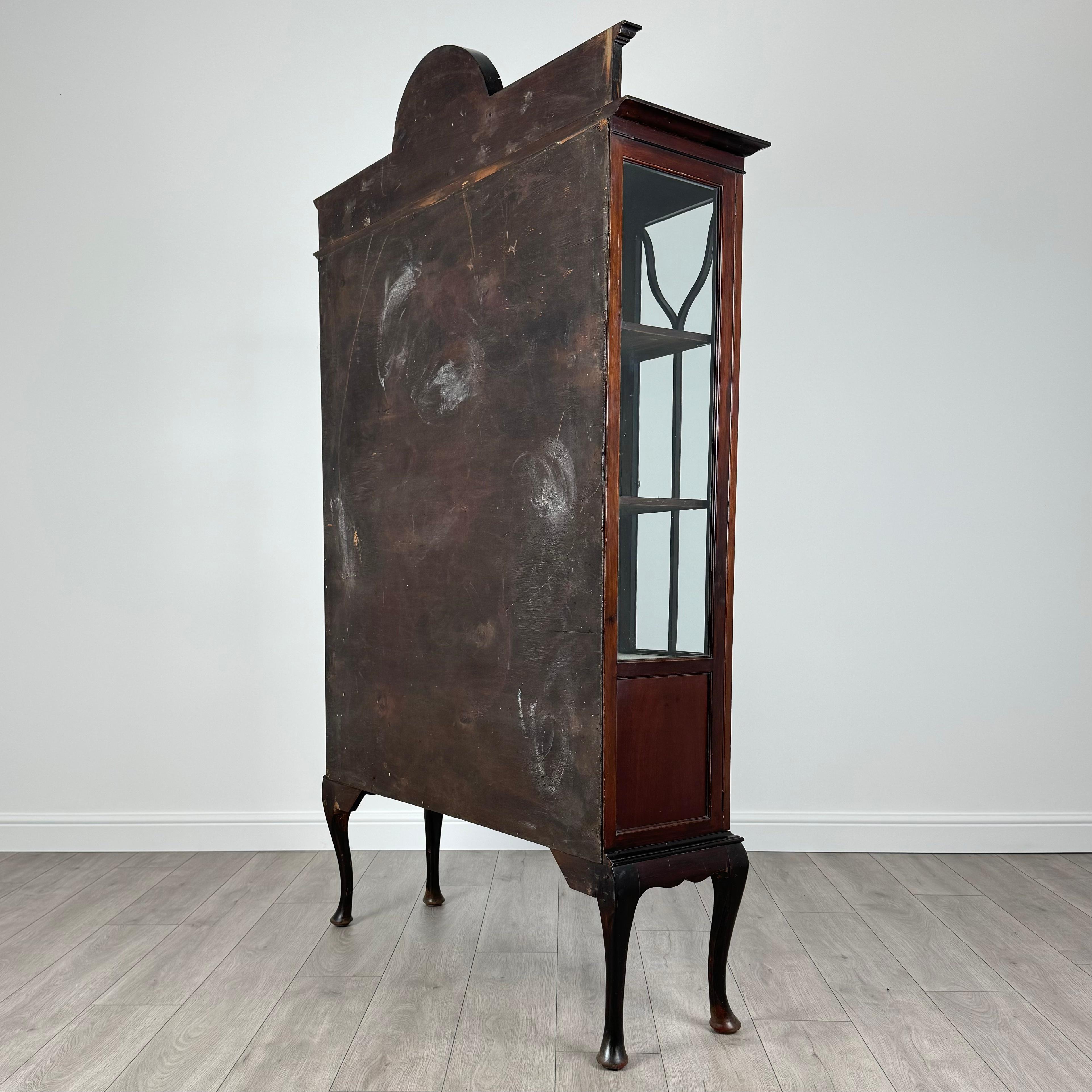 Antique 20th Century Glazed Display Cabinet In Mahogany ( REF AF-3547 ) 2
