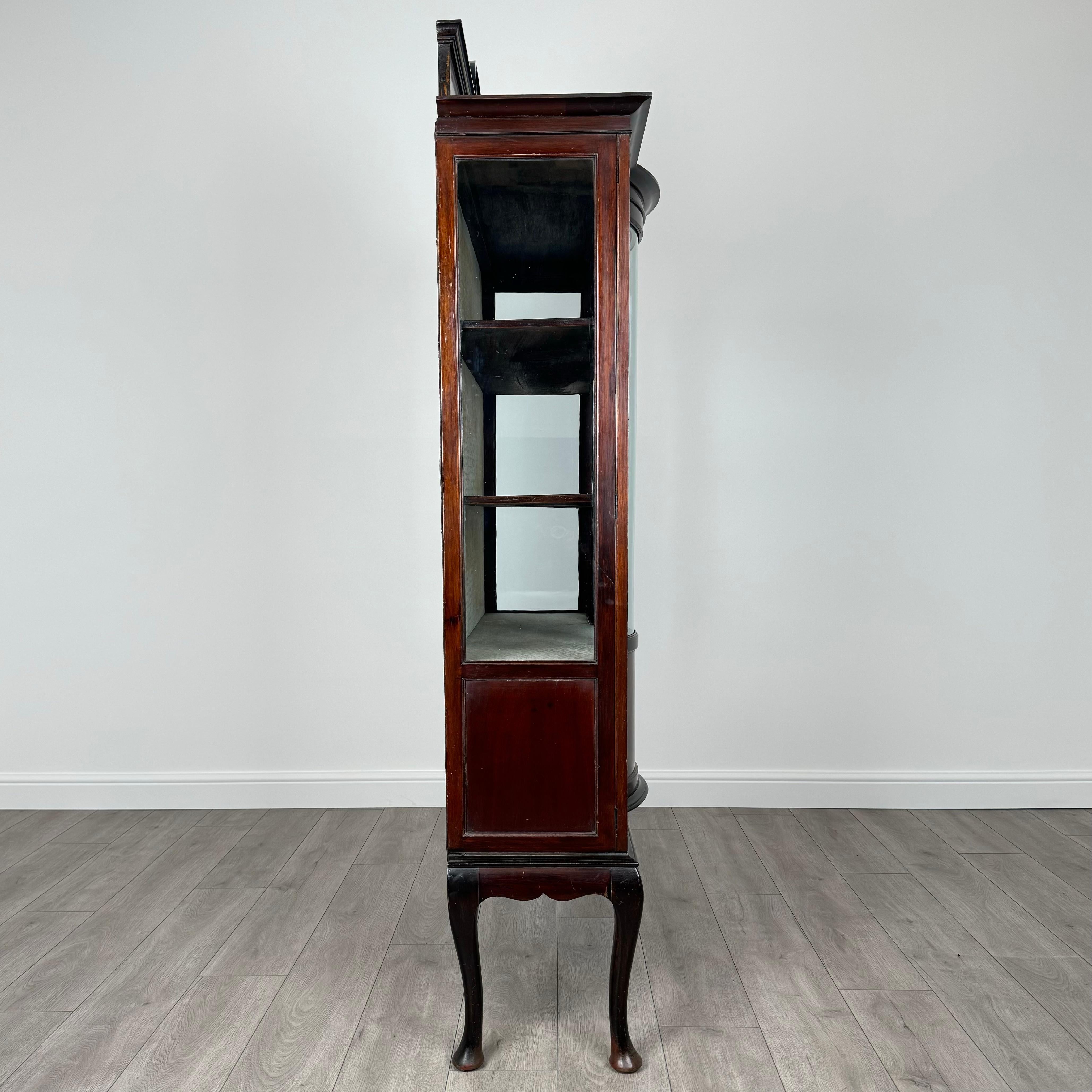 Antique 20th Century Glazed Display Cabinet In Mahogany ( REF AF-3547 ) 3
