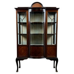 Antique 20th Century Glazed Display Cabinet In Mahogany ( REF AF-3547 )