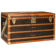 Vintage 20th Century Goyard Large Chevron Trunk, France, circa 1910