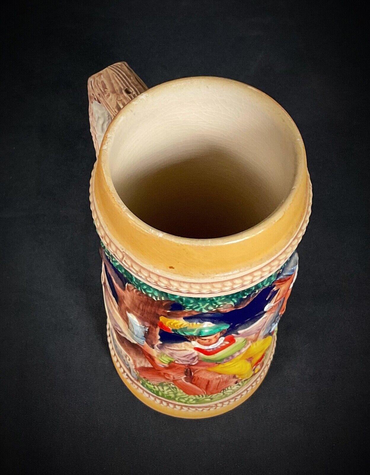 Stein de bière antique du 20ème siècle peint à la main, 18,5 cm - 2Y539 en vente 5