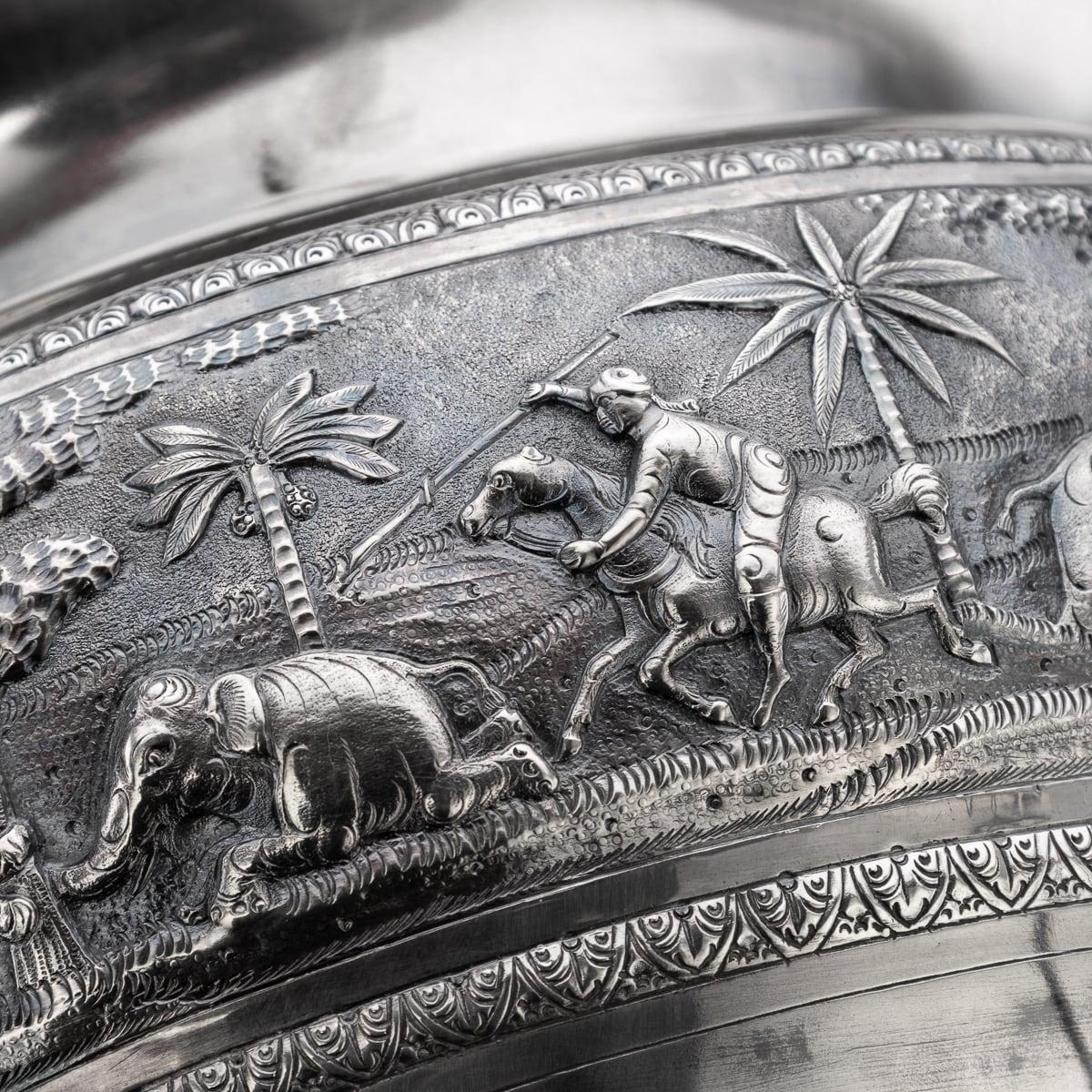 Antike indische Schale aus massivem Silber des 20. Jahrhunderts, Arachun-Parsrap, Kalkutta, um 1900 im Angebot 9