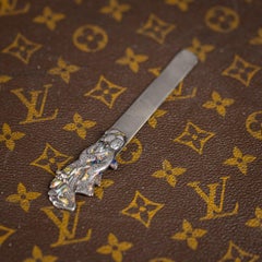 Antique 20th Century Japanese Solid Silver & Enamel Geisha Bookmark c.1900