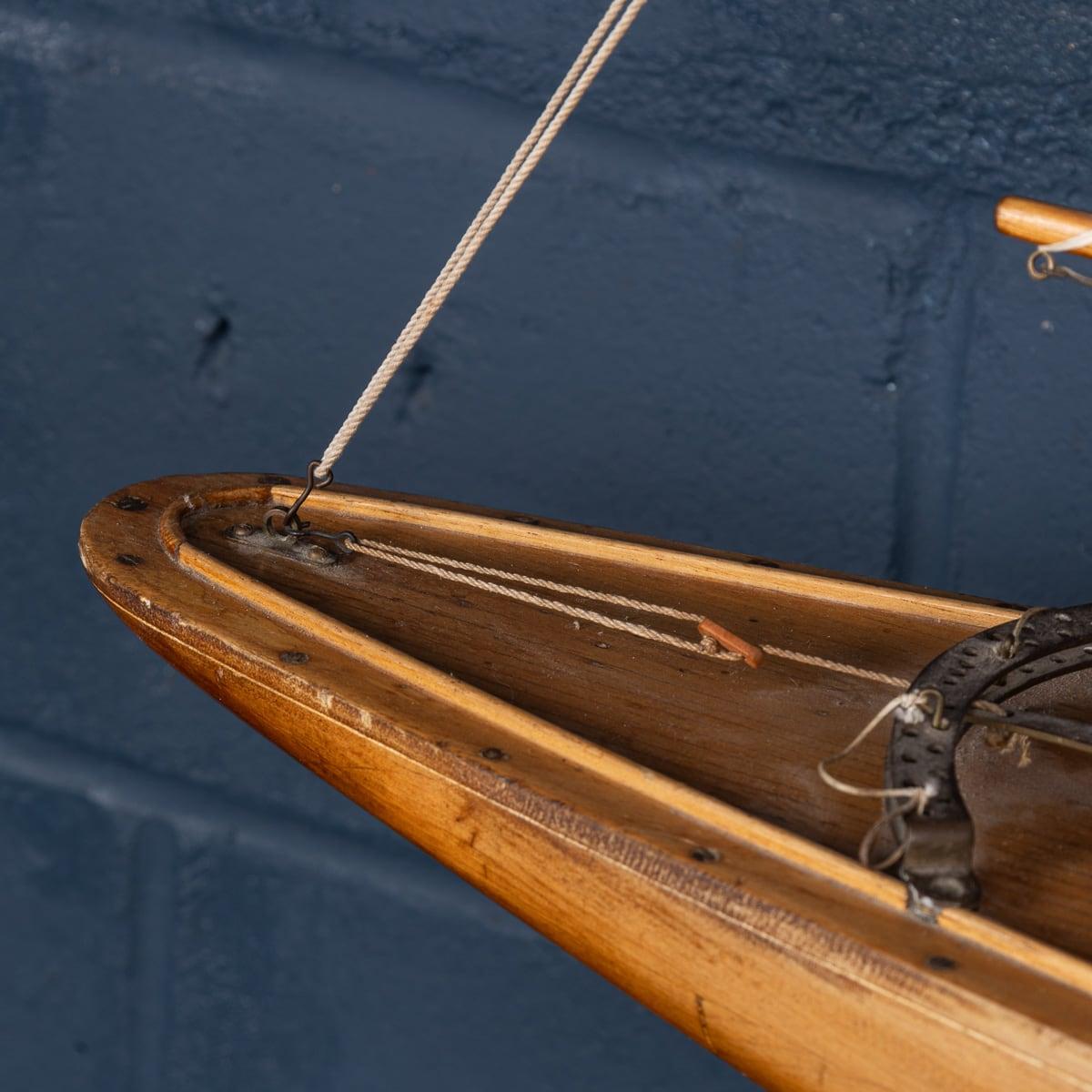 Antique 20th Century Large English Pond Yacht c.1910 8