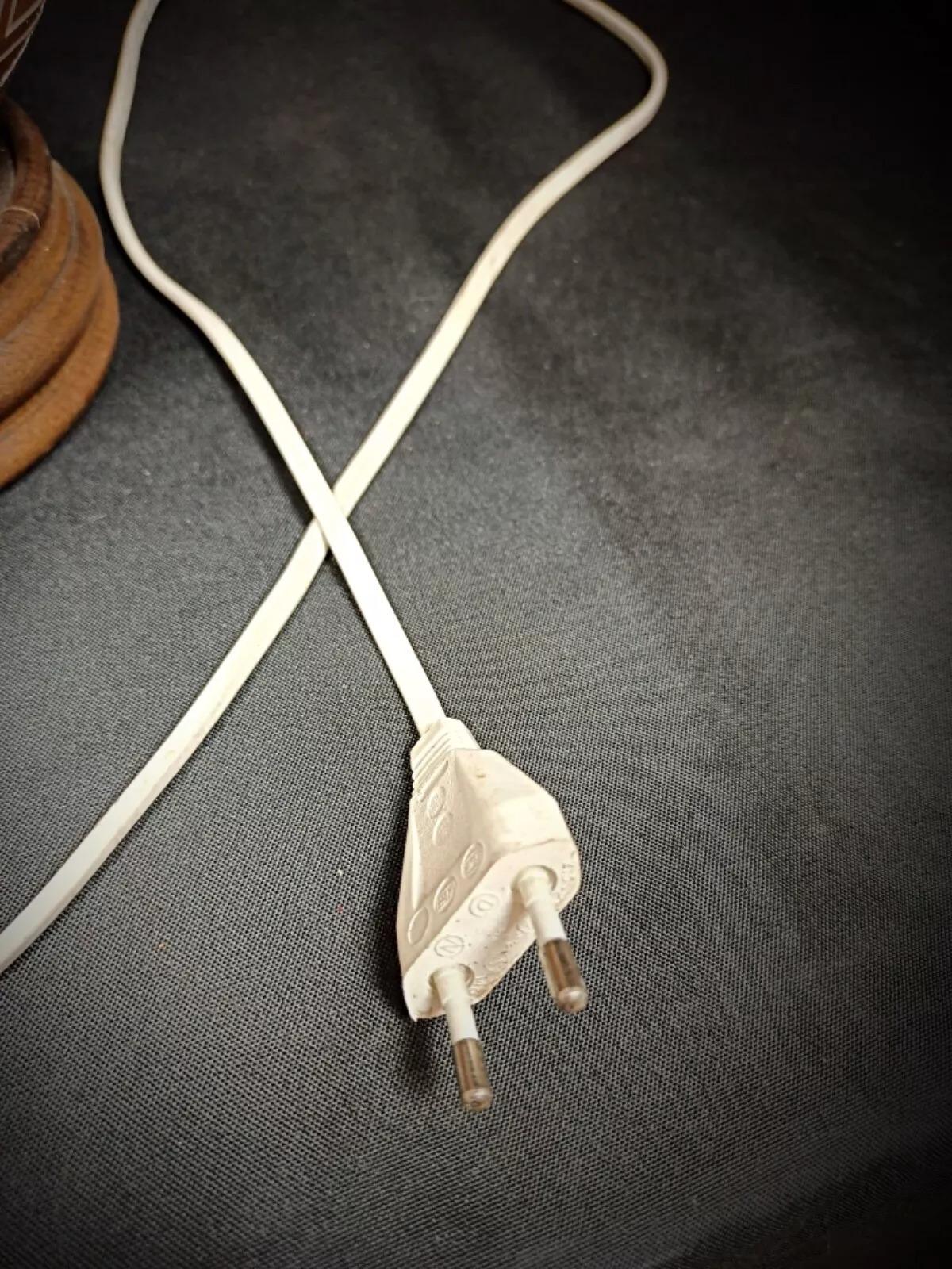 20ième siècle Grande base de lampe et abat-jour anciens du 20e siècle avec décoration - 2Y181 en vente