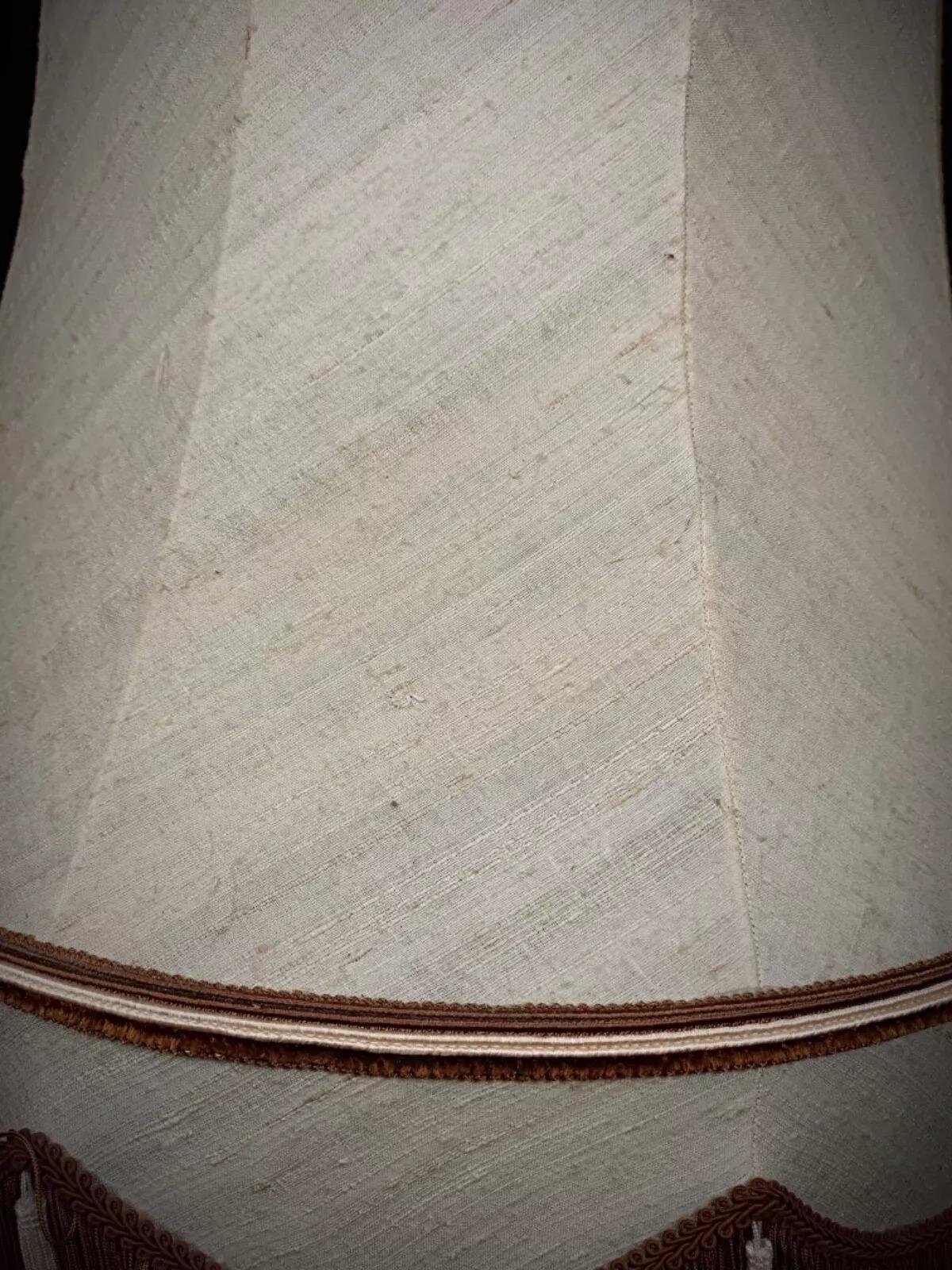 Céramique Grande base de lampe et abat-jour anciens du 20e siècle avec décoration - 2Y181 en vente