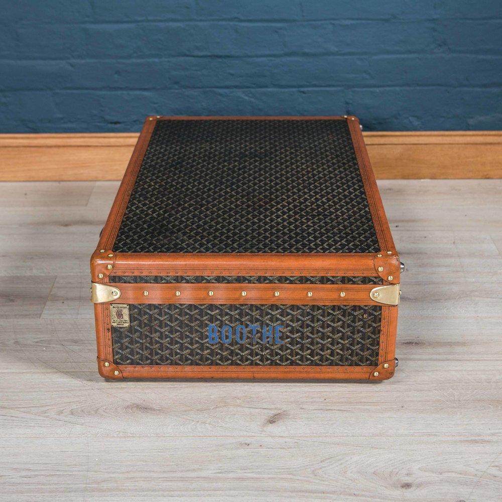 Antique 20th Century Leather Goyard Suitcase, Paris, circa 1930 2