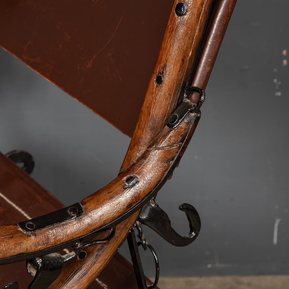 Antique 20th Century Leather Horses Harness Chair c.1900 3