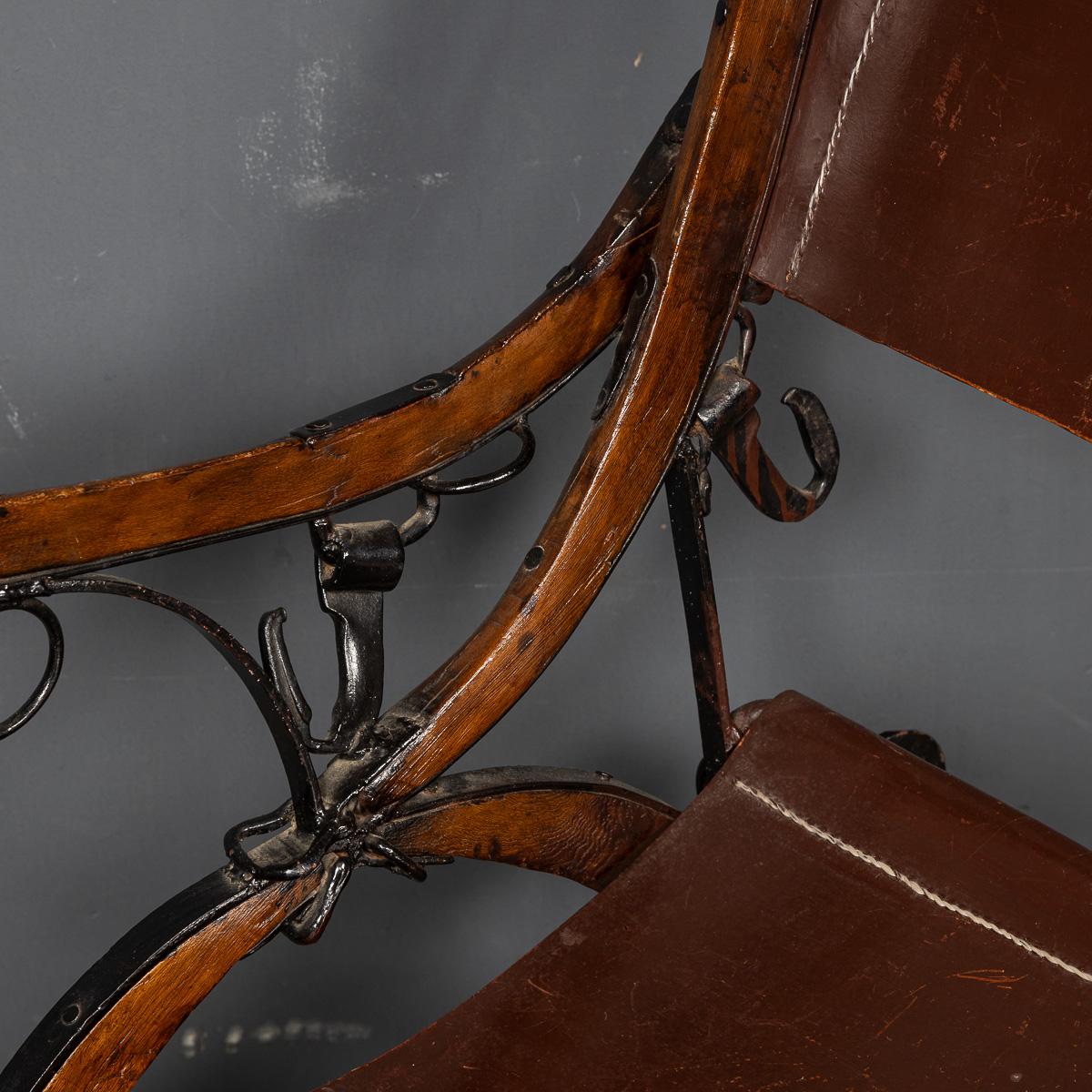 Antique 20th Century Leather Horses Harness Chair c.1900 9