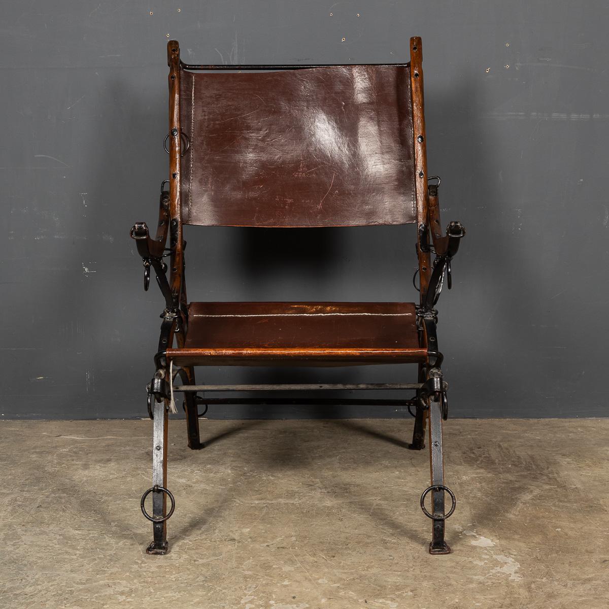 Early 20th Century Antique 20th Century Leather Horses Harness Chair c.1900