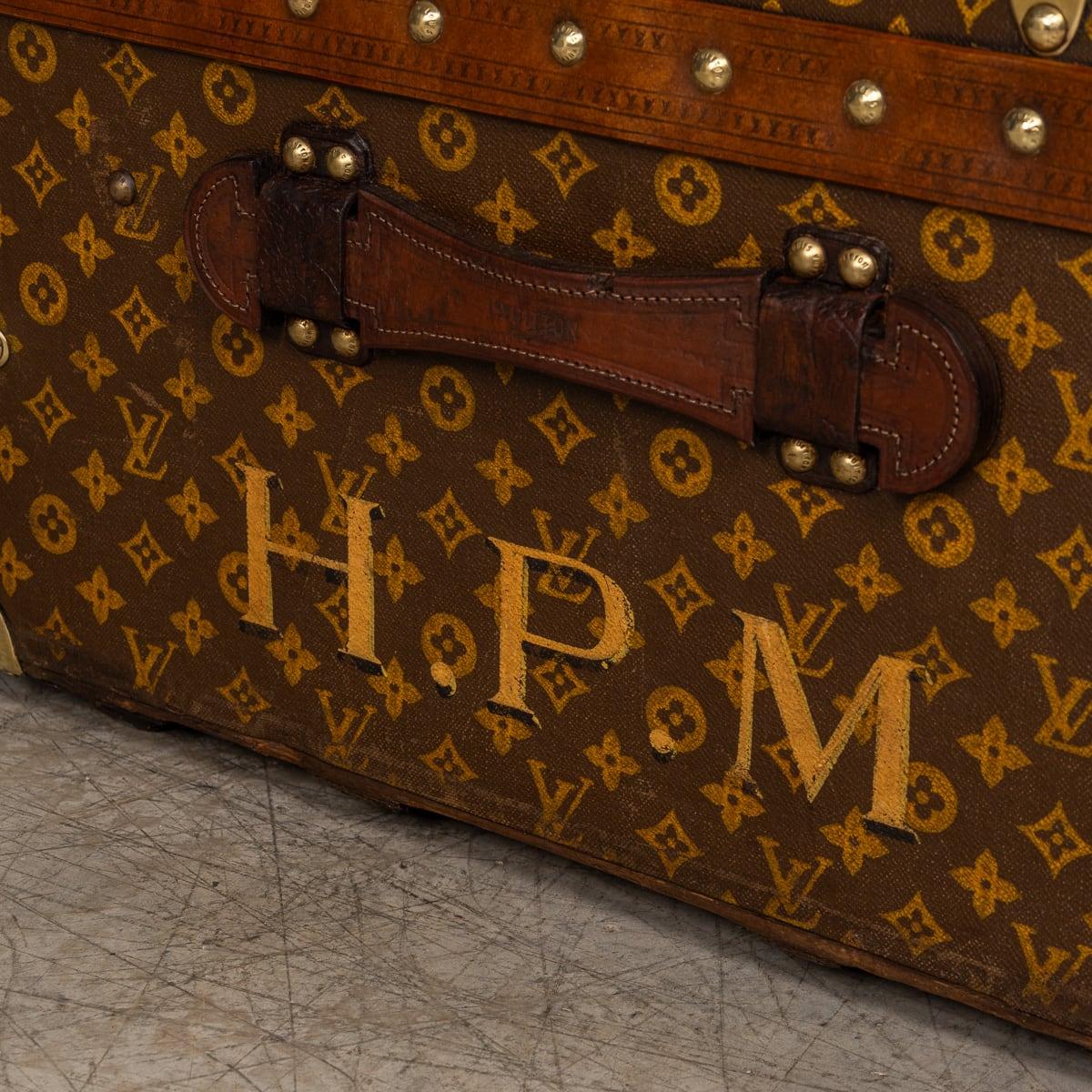 Antique 20th Century Louis Vuitton Cabin Trunk In Monogram Canvas, France c.1910 11