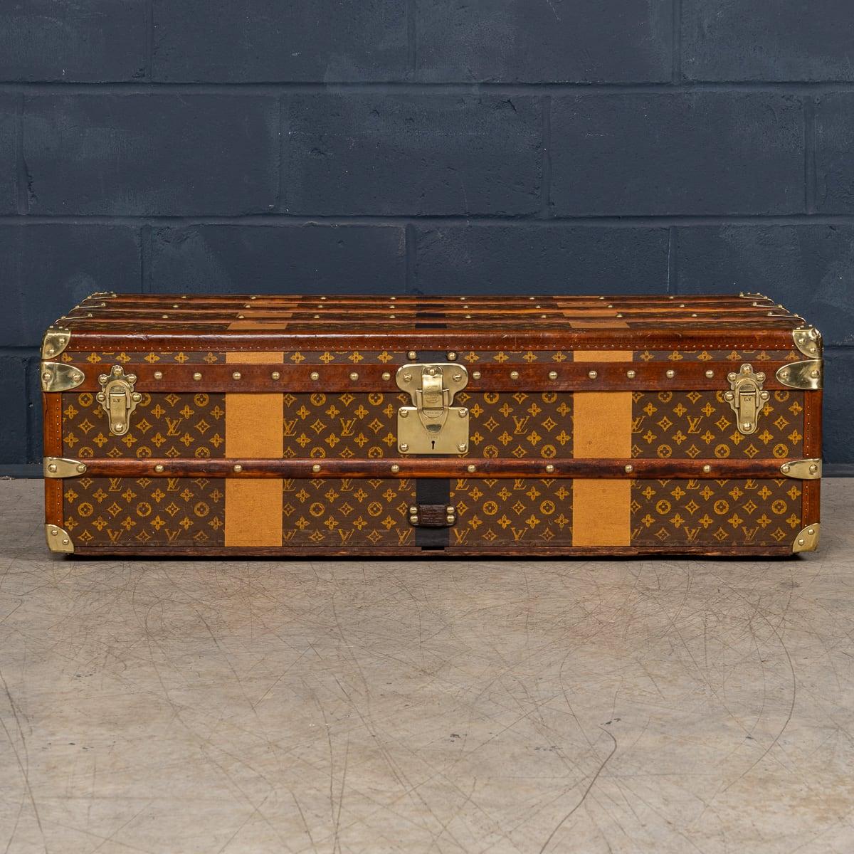 French Antique 20th Century Louis Vuitton Cabin Trunk In Monogram Canvas, France c.1910