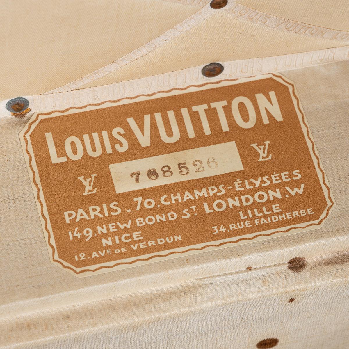 Ancienne malle à chapeau Louis Vuitton du 20ème siècle en toile monogrammée, France vers 1920 en vente 5