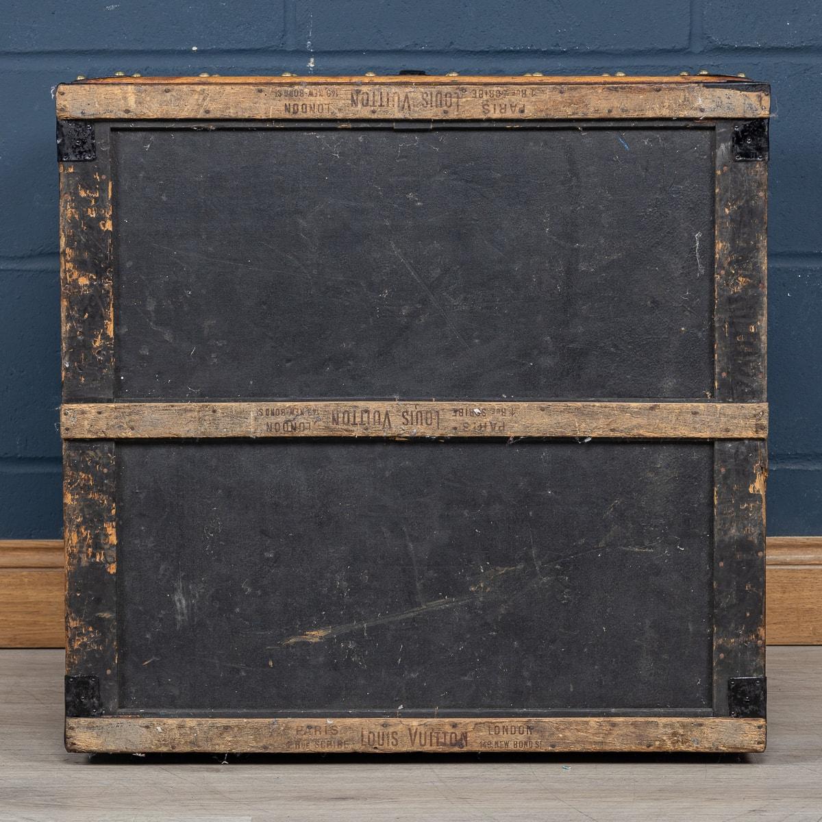 Brass Antique 20th Century Louis Vuitton Hat Trunk In Monogram Canvas, Paris c.1900 For Sale