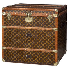 Antique 20th Century Louis Vuitton Hat Trunk In Monogram Canvas, Paris c.1900