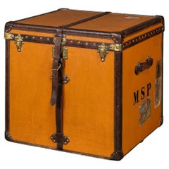Antique 20th Century Louis Vuitton Hat Trunk In Orange "Vuittonite" Canvas c1910