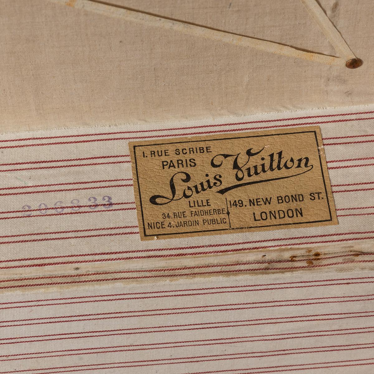 Ancienne malle à chapeau en toile tissée Louis Vuitton du 20e siècle, France c.1890 en vente 5