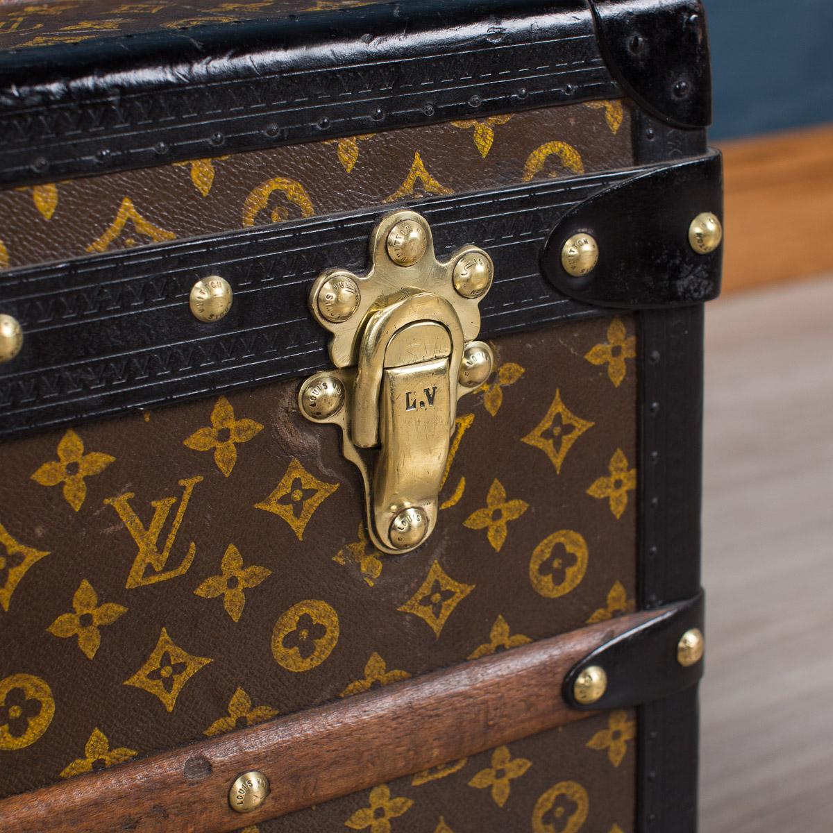 Antique 20th Century Louis Vuitton Monogram Steamer Trunk, circa 1910 5