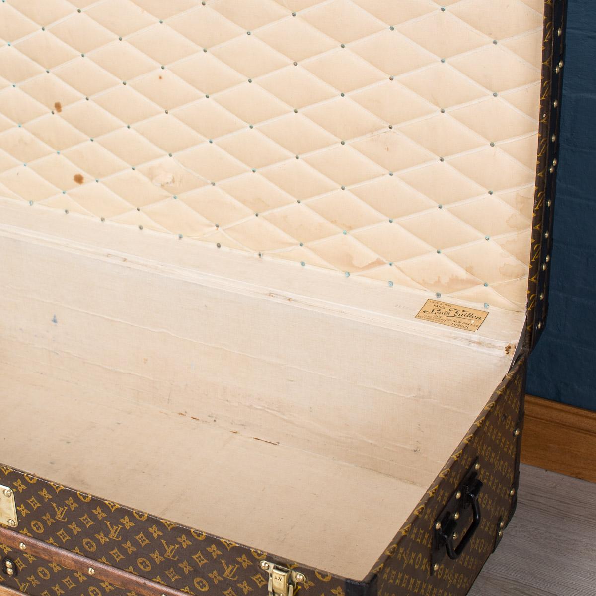 Antique 20th Century Louis Vuitton Monogram Steamer Trunk, circa 1910 2