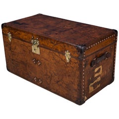 Antique 20th Century Louis Vuitton Trunk in Cow Hide, circa 1900