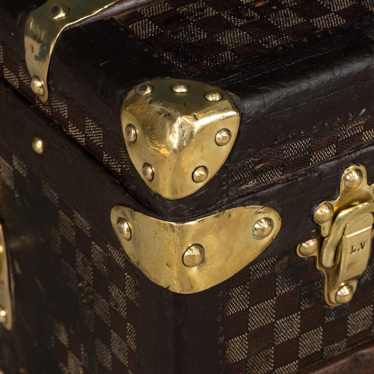 Antique 20th Century Louis Vuitton Trunk In Damier Canvas, France c.1900 6