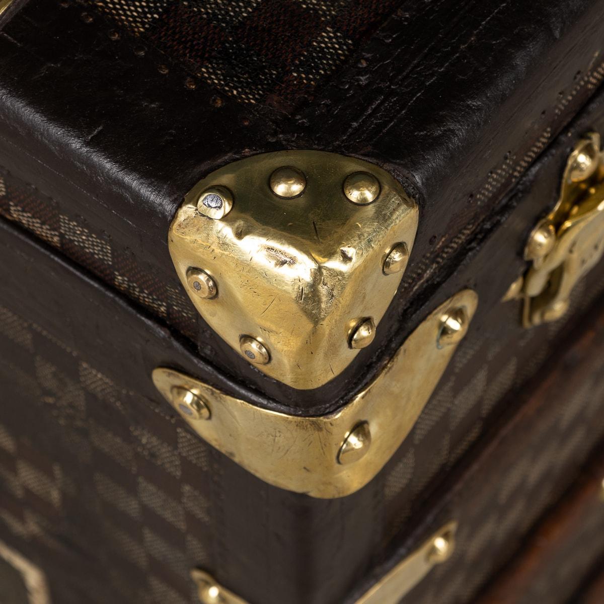 Antique 20th Century Louis Vuitton Trunk In Damier Canvas, France c.1900 7