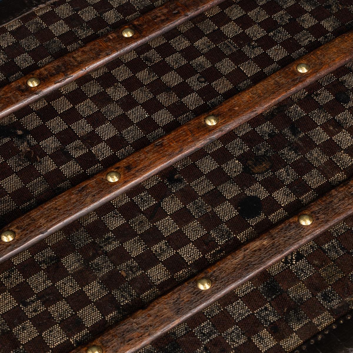 Antique 20th Century Louis Vuitton Trunk In Damier Canvas, France c.1900 9