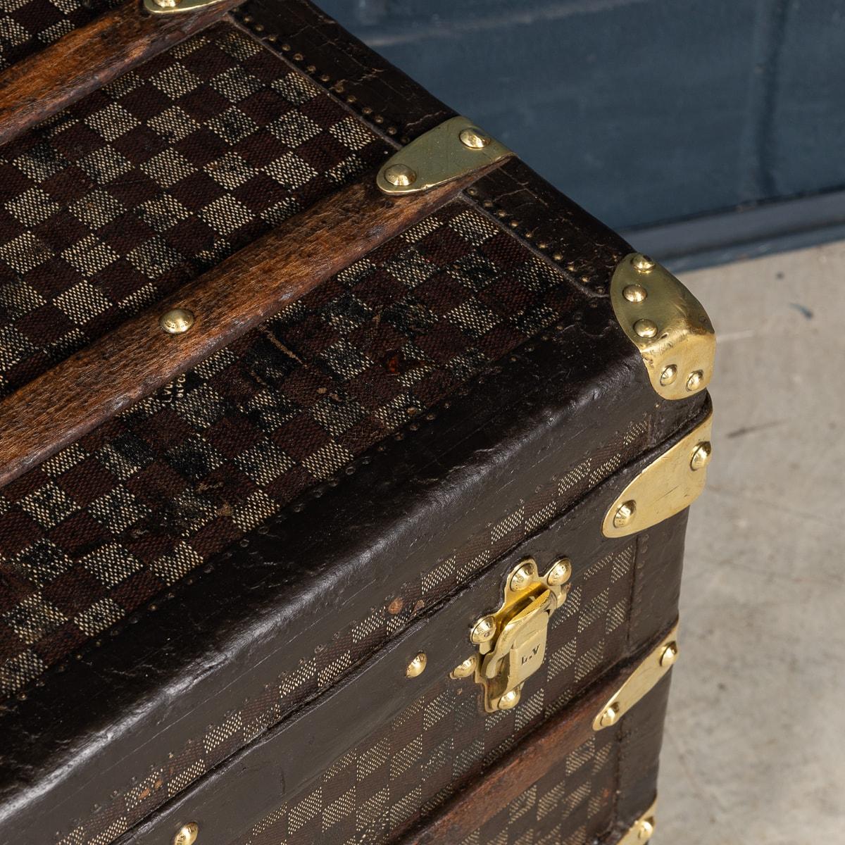 Antique 20th Century Louis Vuitton Trunk In Damier Canvas, France c.1900 10