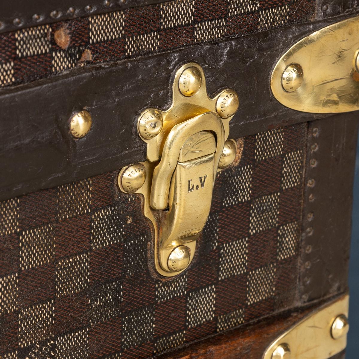 Antique 20th Century Louis Vuitton Trunk In Damier Canvas, France c.1900 11