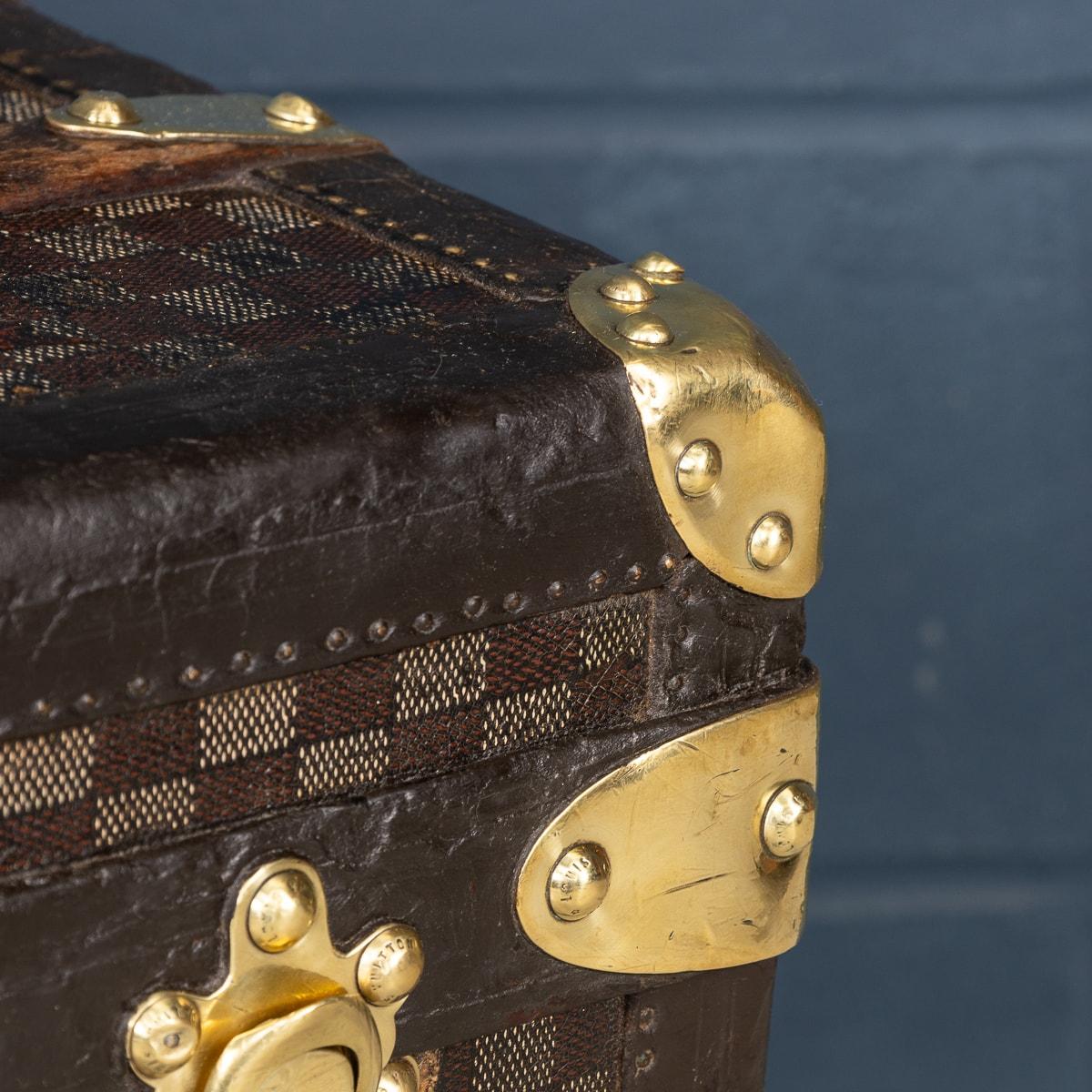Antique 20th Century Louis Vuitton Trunk In Damier Canvas, France c.1900 12