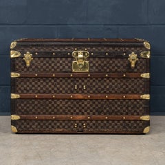 Antique 20th Century Louis Vuitton Trunk In Damier Canvas, France c.1900