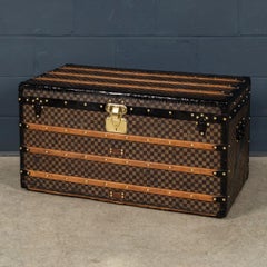 Antique 20th Century Louis Vuitton Trunk In Damier Canvas, France c.1900