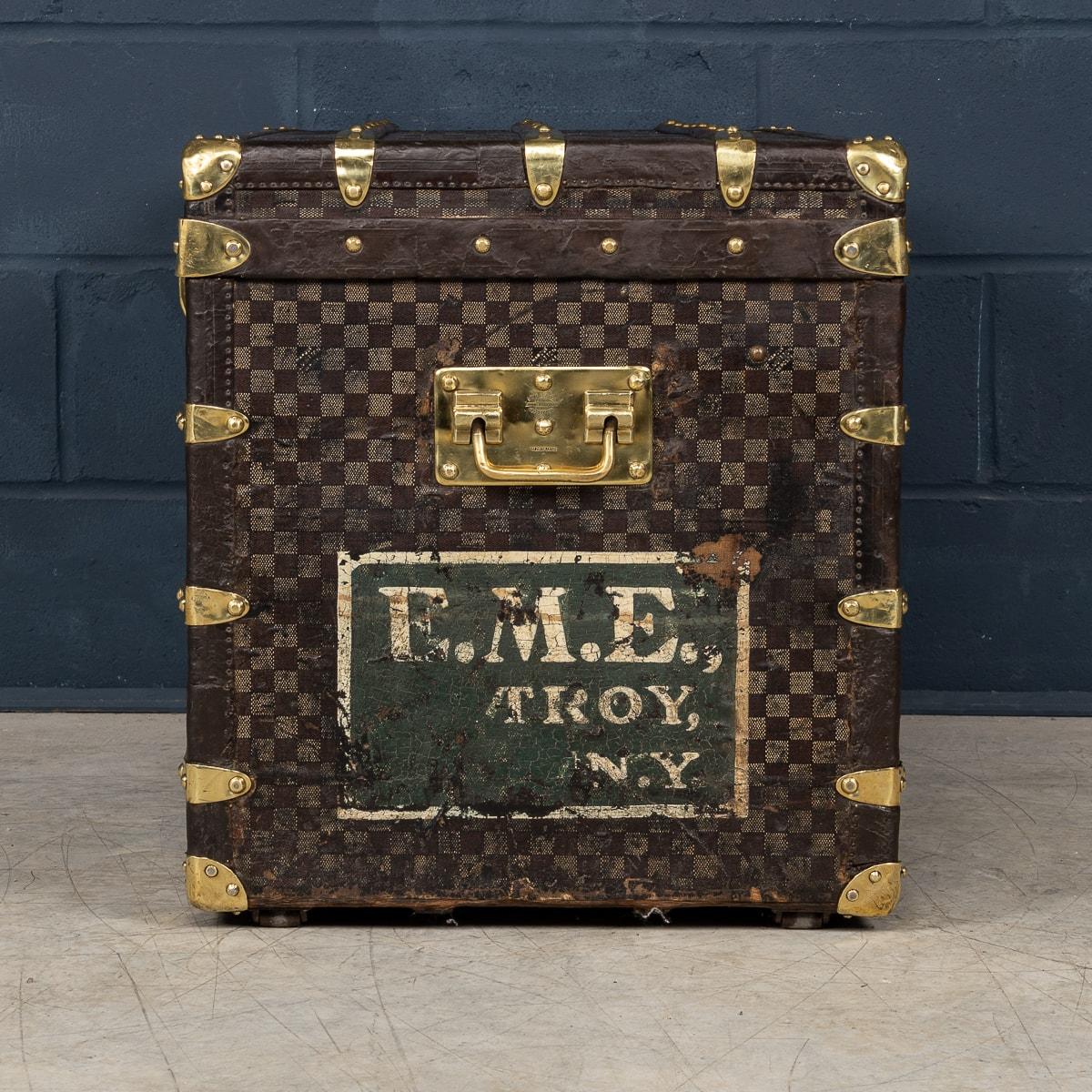 Other Antique 20th Century Louis Vuitton Trunk In Damier Canvas, France c.1900