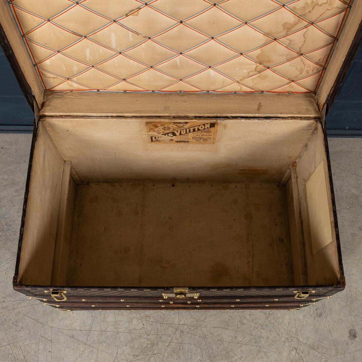 Antique 20th Century Louis Vuitton Trunk In Damier Canvas, France c.1900 2